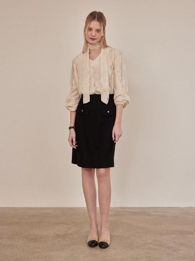 Your name Here A-Line Skirt (2COL) Y4S010
