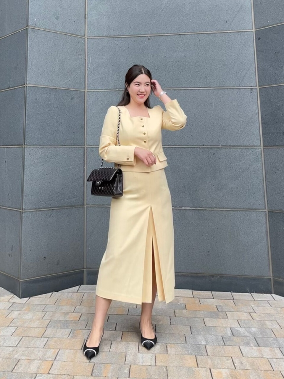 Your name Here A-line Slit Co-ord Set Skirt _2 Colors