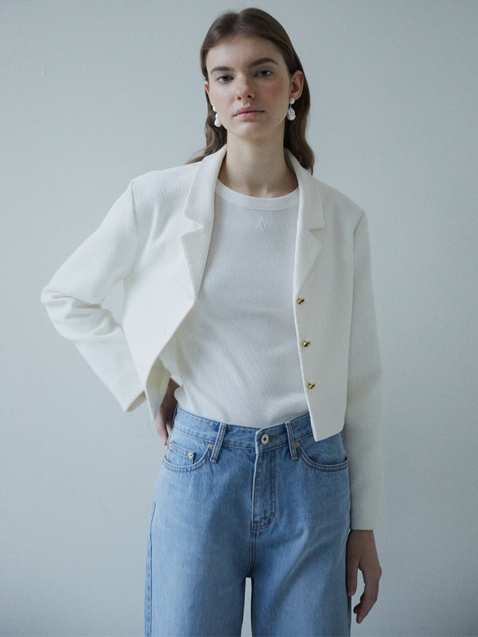 Your name Here Classic Tailored Blouse _2 Colors