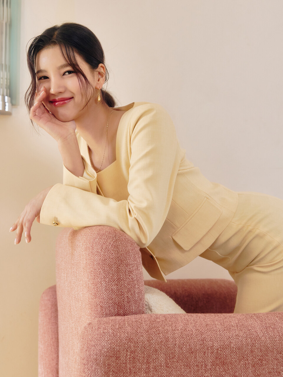 Your name Here Squareneck Button Co-ord Set Jacket _2 Colors