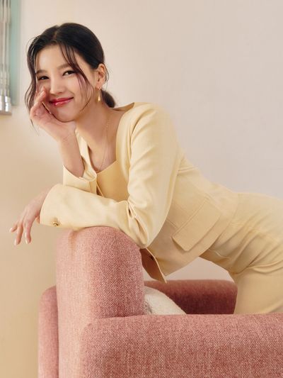 Your name Here Squareneck Button Co-ord Set Jacket _2 Colors