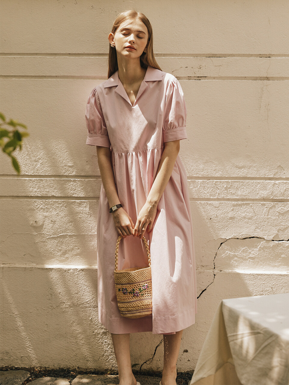 Your name Here Summer Open Collar Dress_3 Colors