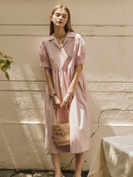Your name Here Summer Open Collar Dress_3 Colors