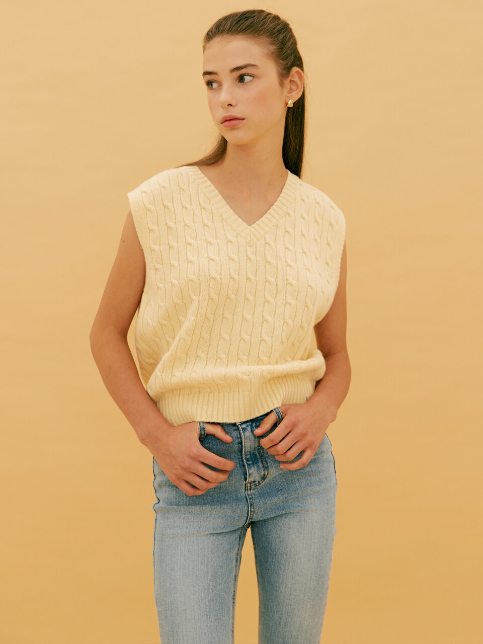 Your name Here V Neck Knit Vest (3 Colors)
