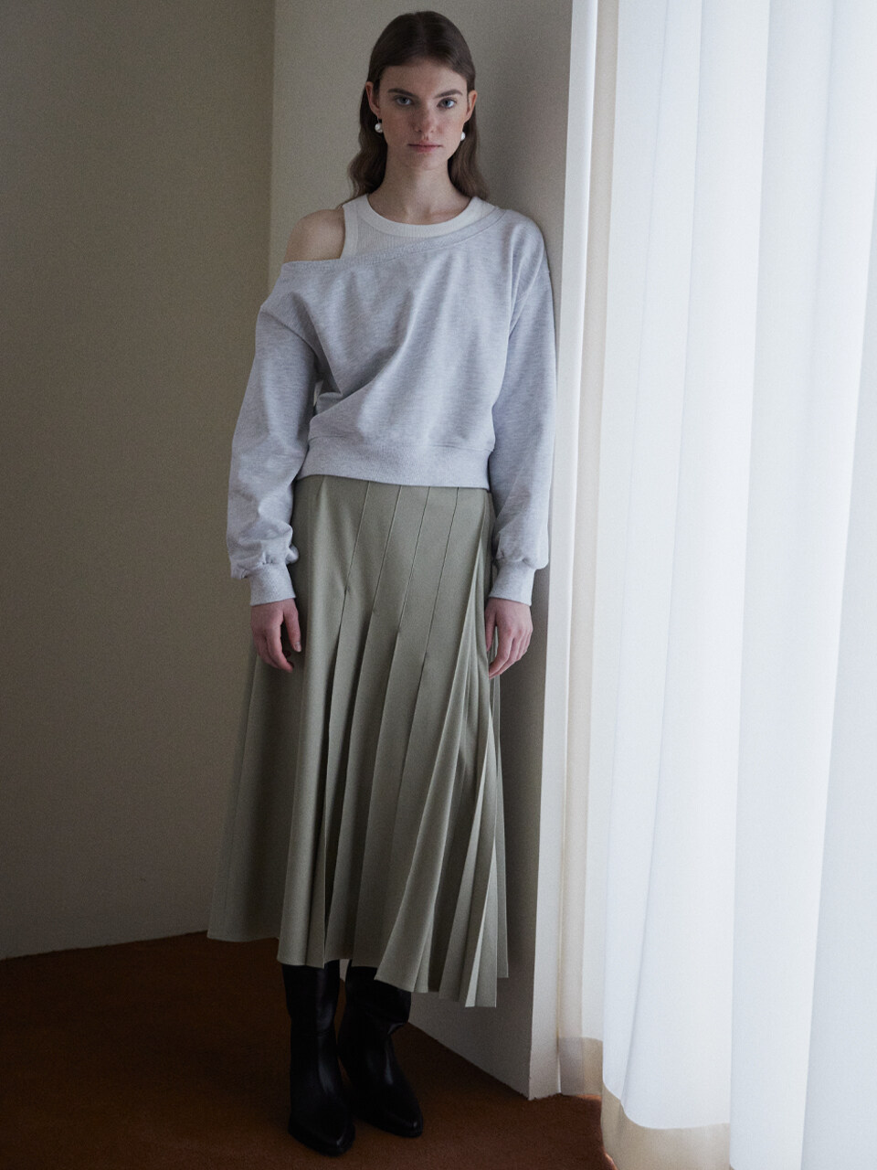 Your name Here Variety Pleats Skirt _2 Colors