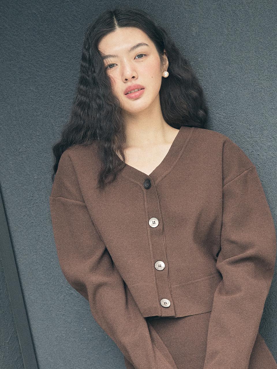 Your name Here Volume Two-Way Balloon Sleeve Cardigan (Y4T105)