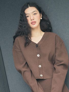 Your name Here Volume Two-Way Balloon Sleeve Cardigan (Y4T105)