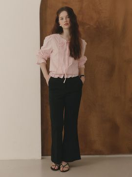 Your name Here Wrinkle-Free Semi Boot-Cut Slacks (Y5P002)