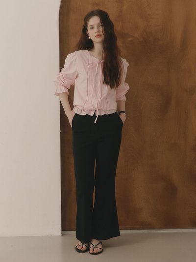 Your name Here Wrinkle-Free Semi Boot-Cut Slacks (Y5P002)