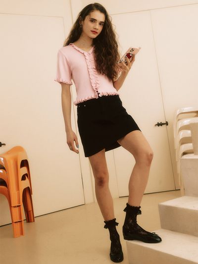 Your name Here Your Jeans 08 Denim Skirt (A-line) _2 Colors