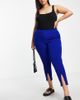 Yours Yours split hem tailored pants in blue - 1