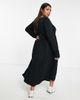 Yours Yours tie front maxi dress in black - 2