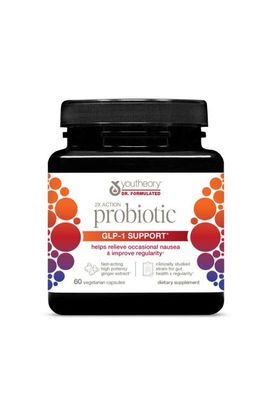 Youtheory Youtheory 2X Action Probiotic Clinically Studied Digestive Support Supplement 60 Vegetarian Capsules