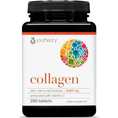 Youtheory Youtheory Advanced Collagen 6000 mg with Vitamin C Hair Skin Nails Supplement 290 Tablets