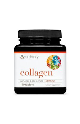 Youtheory Youtheory Advanced Collagen 6000mg Vitamin C Hair Skin Nails Supplement Tablets 120 Tablets