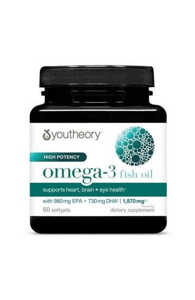 Youtheory Youtheory High Potency Omega-3 Fish Oil Soft Gels 60 Count