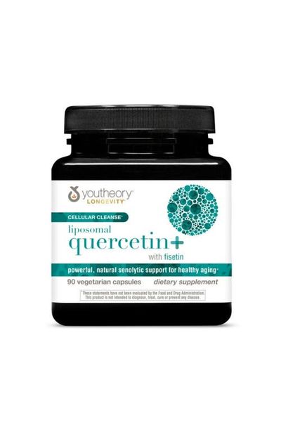 Youtheory Youtheory Longevity Liposomal Quercetin Fisetin Vegetarian Capsule Supplement 90 Vegetarian Capsules