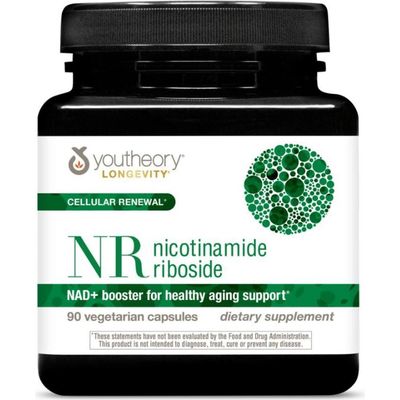 Youtheory Youtheory Longevity NR Nicotinamide Riboside NAD+ Booster Supplement 90 Vegetarian Capsules