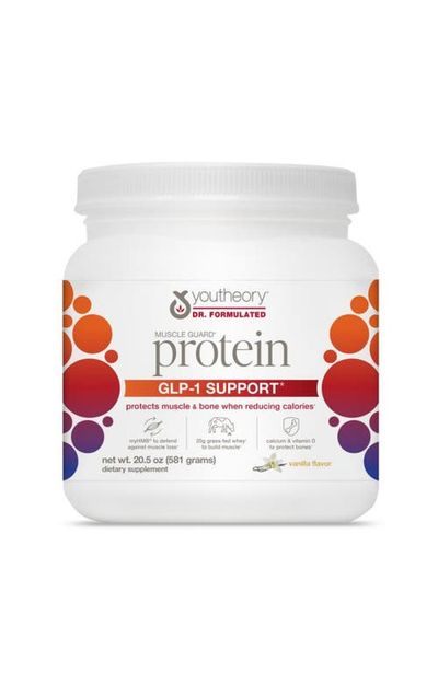 Youtheory Youtheory Muscle Guard Protein GLP-1 Support Vanilla Whey Protein Powder 20.5 oz