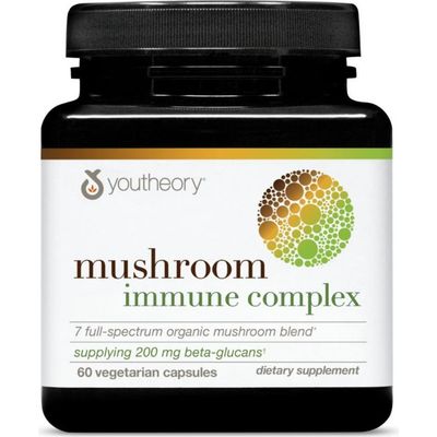 Youtheory Youtheory Mushroom Immune Complex Vegan Support Supplement 60 Vegetarian Capsules