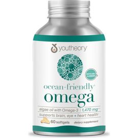 Youtheory Youtheory Ocean-Friendly Vegan Algae Omega 3 , 60 Softgel Supplement