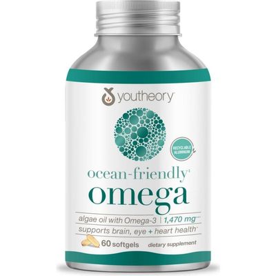 Youtheory Youtheory Ocean-Friendly Vegan Algae Omega 3 , 60 Softgel Supplement