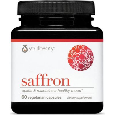 Youtheory Youtheory Saffron Vegan Energy Supplement with Rhodiola Rosea and Ashwagandha 60 Vegetarian Capsules