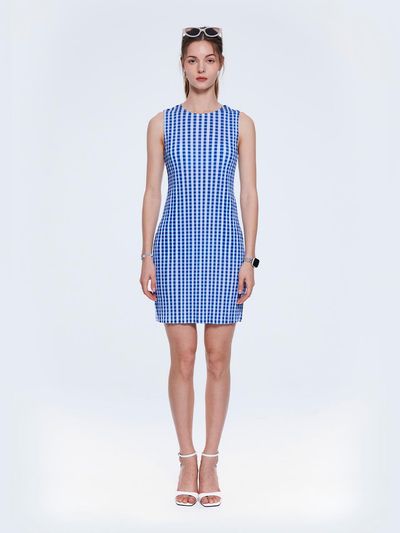 yoyoyoy Gingham checkered sleeveless dress_AI04WNPOP05