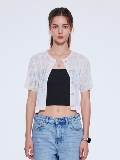 yoyoyoy Lace Short-Sleeved Jacket_AI06WNPJK01