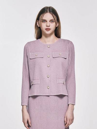 yoyoyoy Pearl Round Pleats Jacket_AI02WNPCD07