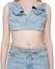 Y/Project Y/Project Blue Scrunched Denim Bralette - 1