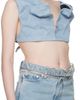 Y/Project Y/Project Blue Scrunched Denim Bralette - 2