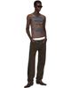Y/Project Y/Project Brown 'Paris' Best' Mesh T-shirt - 4