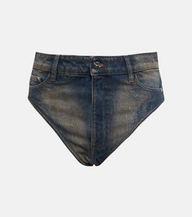 Y/Project Y/Project Janty high-rise denim shorts