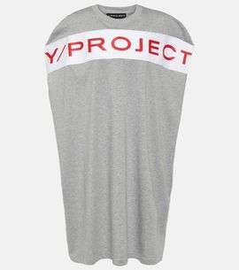 Y/Project Y/Project Logo cotton jersey minidress