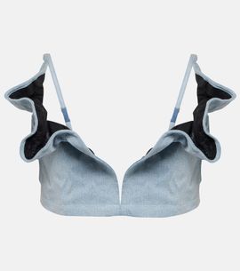 Y/Project Y/Project Ruffled denim bra top