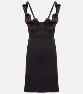 Y/Project Y/Project Ruffled denim minidress