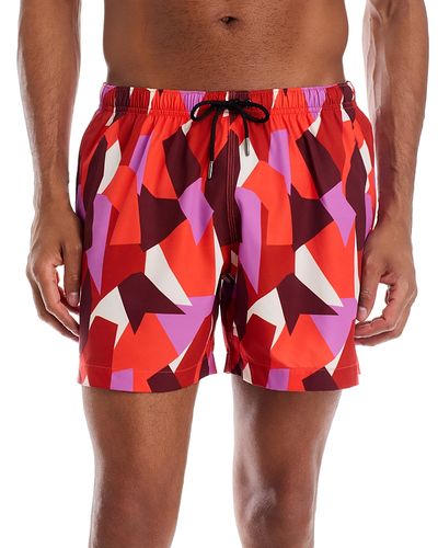Yuasa Menswear Yuasa Menswear Printed Mosaic 5 Swim Trunks