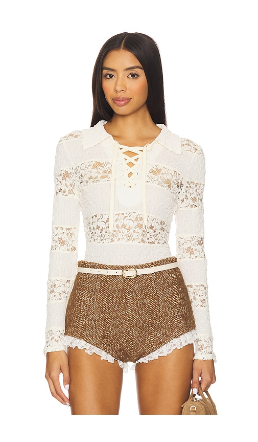 Yuhan Wang - Blue Stripe Hoodie Top