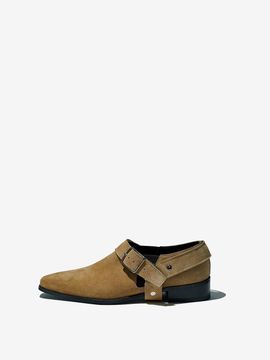 YUJI MANISH LOOFER (2cm) SUEDE BEIGE_Unisex