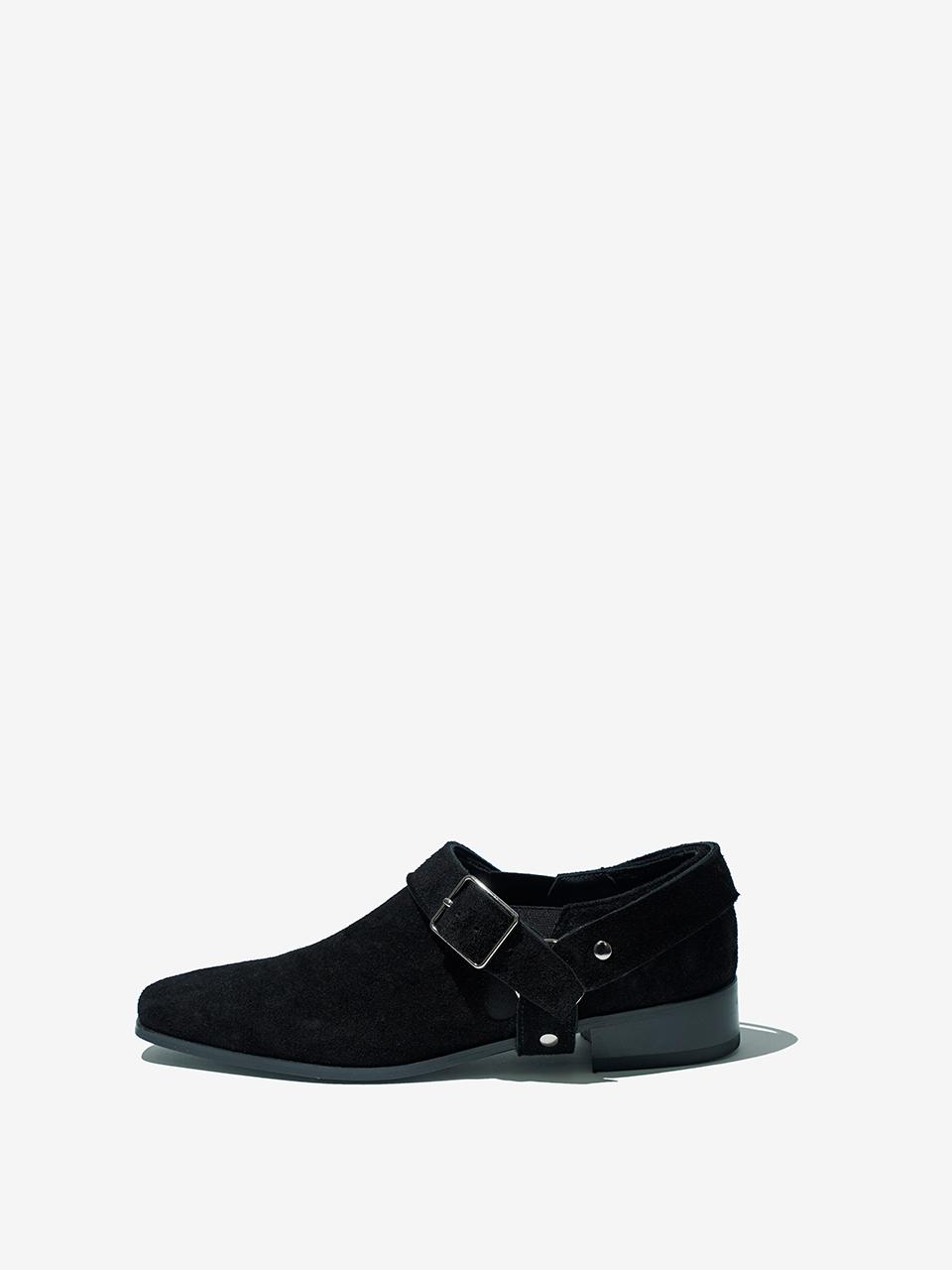 YUJI MANISH LOOFER (2cm) SUEDE BLACK_Unisex