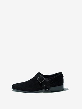 YUJI MANISH LOOFER (2cm) SUEDE BLACK_Unisex