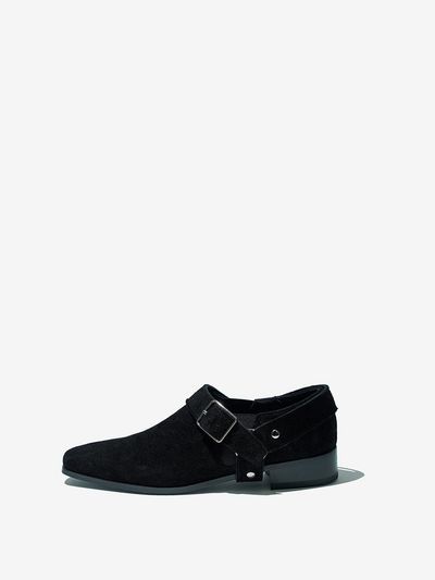 YUJI MANISH LOOFER (2cm) SUEDE BLACK_Unisex