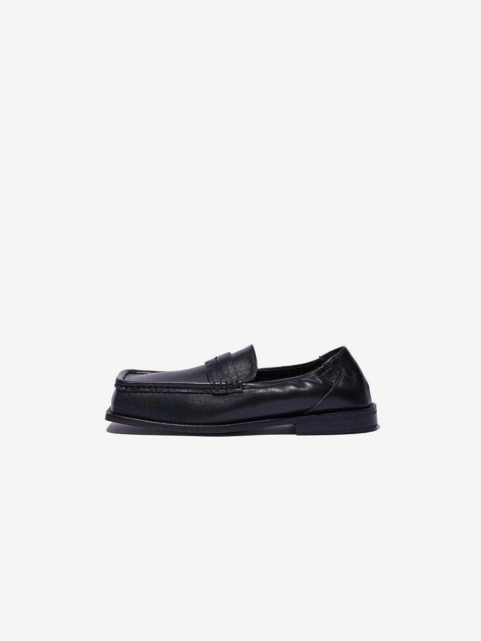 YUJI PENNY LOAFER COWSKIN PUMPS [BLACK]