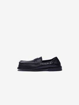 YUJI PENNY LOAFER COWSKIN PUMPS [BLACK]