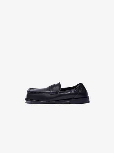 YUJI PENNY LOAFER COWSKIN PUMPS [BLACK]