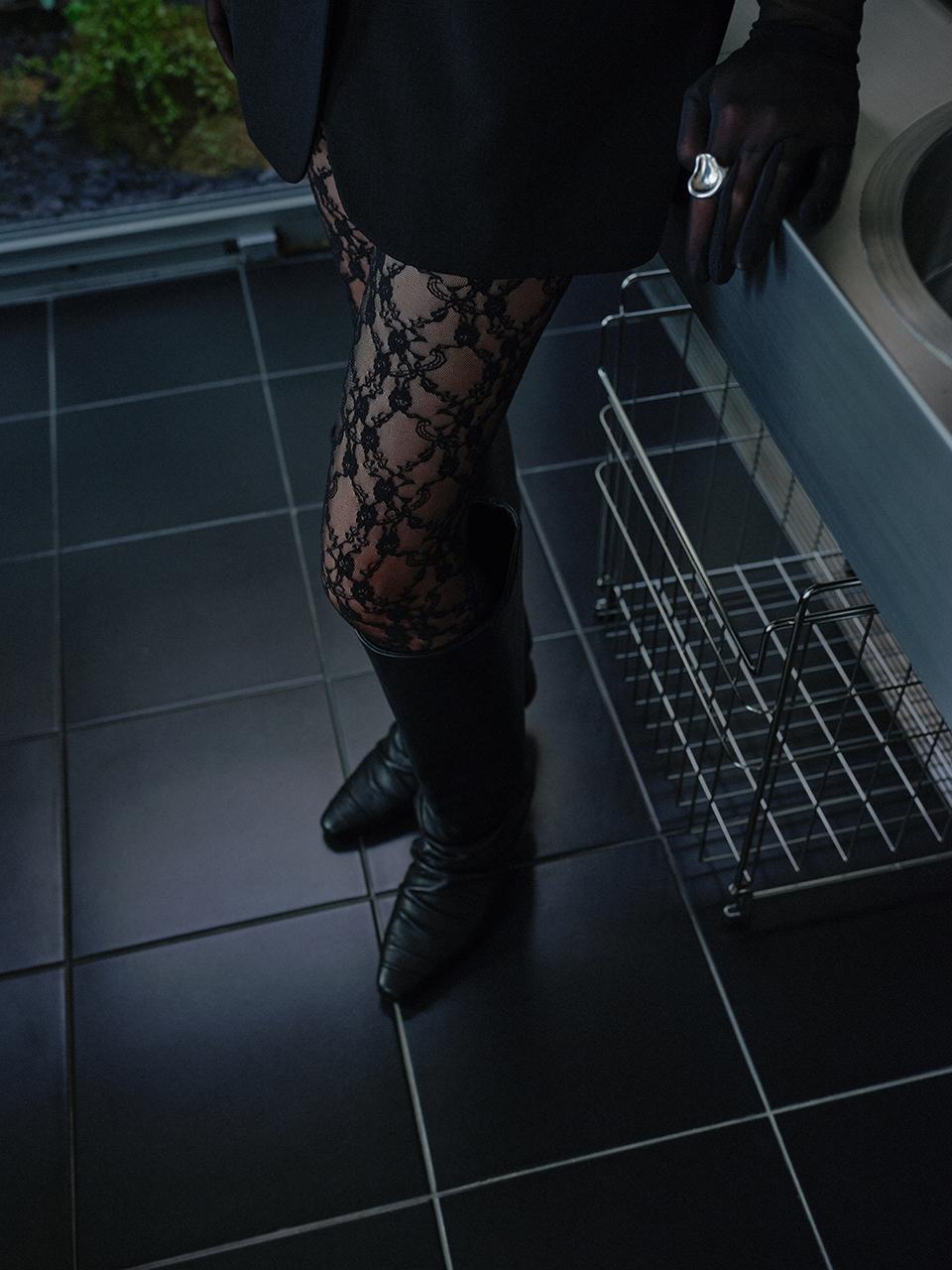 YUJI Plisse Long Boots