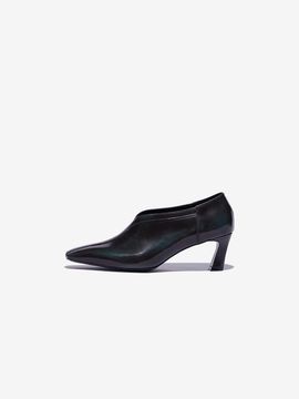 YUJI SPEAR HEEL 6cm COWSKIN PUMPS [GREEN]
