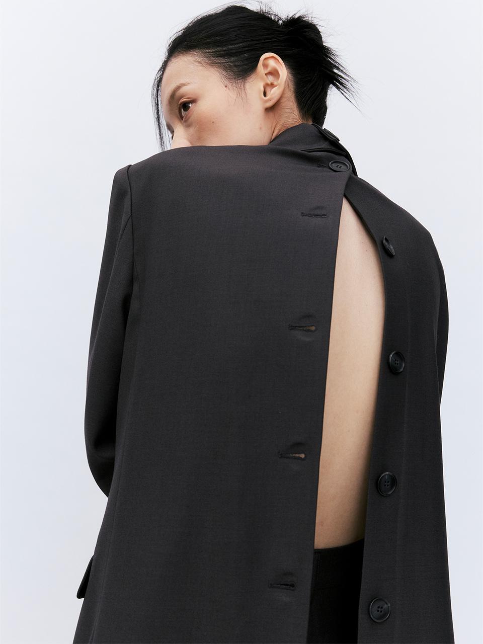 YUJI TAILORED SETUP JACKET GRAY
