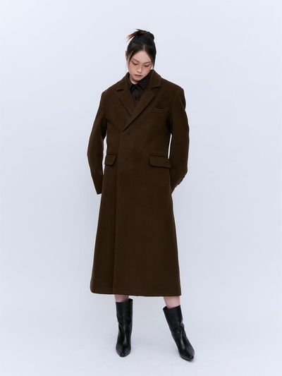 YUJI VIRGIN WOOL COAT BROWN
